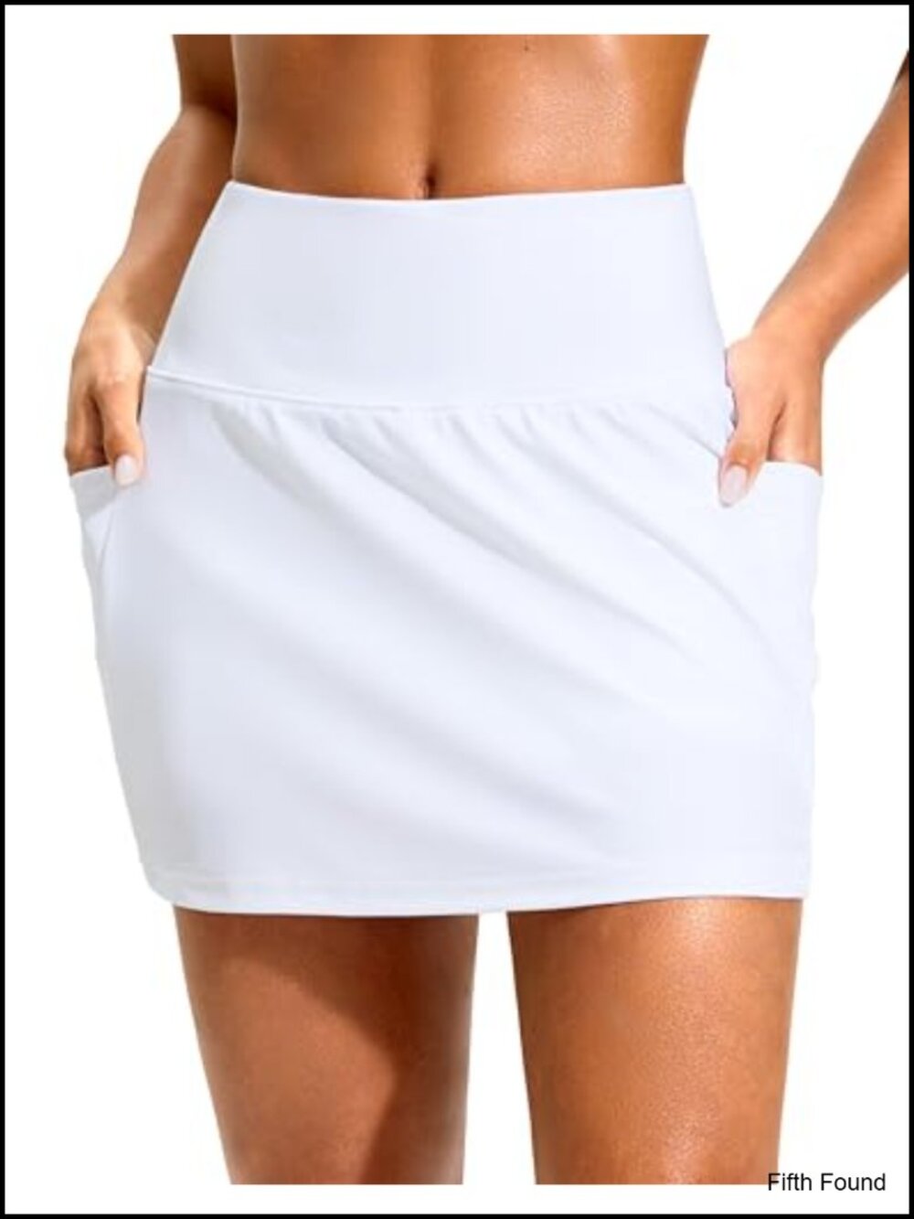 High Waisted Swim Skirt with Pockets & Boxer Liner Quick Dry